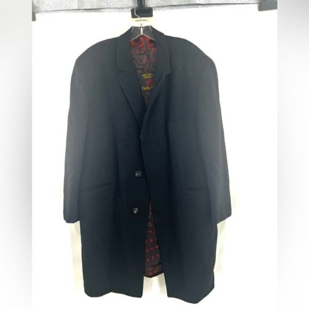 Alton Ames Mongolian cashmere black pea coat size L